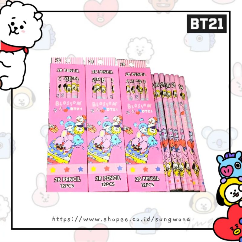 

Pensil 2B BT21 Chimmy Cooky Tata Koya Rj Mang Shooky (1pcs)