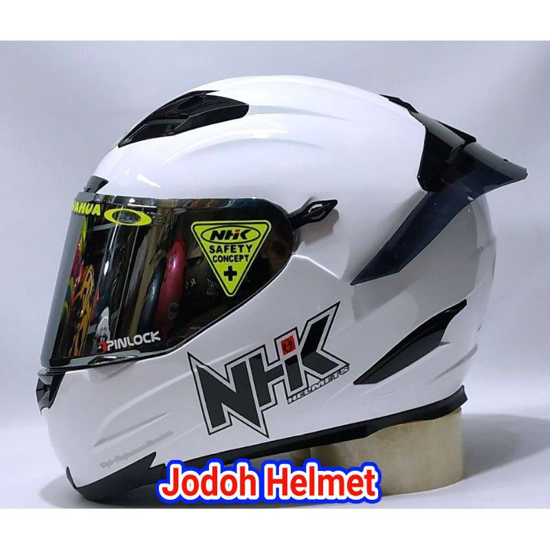 NHK HELM RX9 SOLID WHITE PAKET GANTENG
