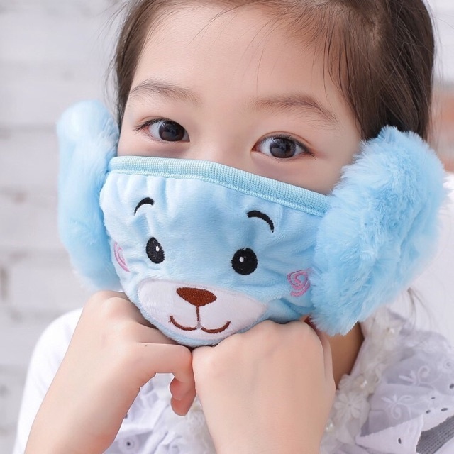 Masker mulut Penutup kuping anak Karakter Masker anak Boneka anti debu M734