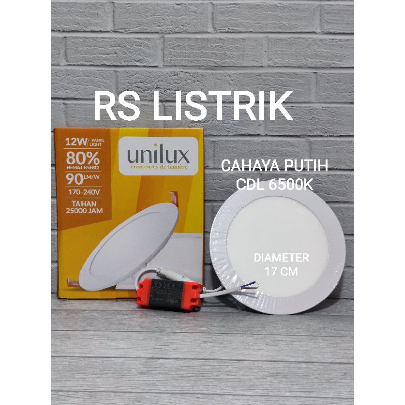 downlight led panel 12w 12 watt ib bulat CAHAYA PUTIH COOL DAYLIGHT 6500K INBOW TANAM DALAM Plafon