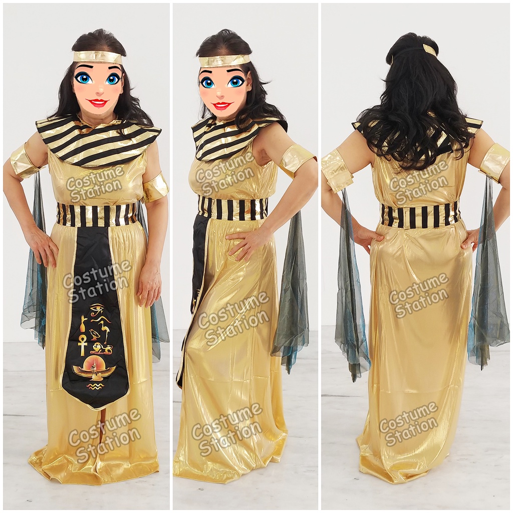 Kostum Cleopatra B Costume Firaun Mesir Pharaoh Egypt Kleopatra Halloween wanita dewasa