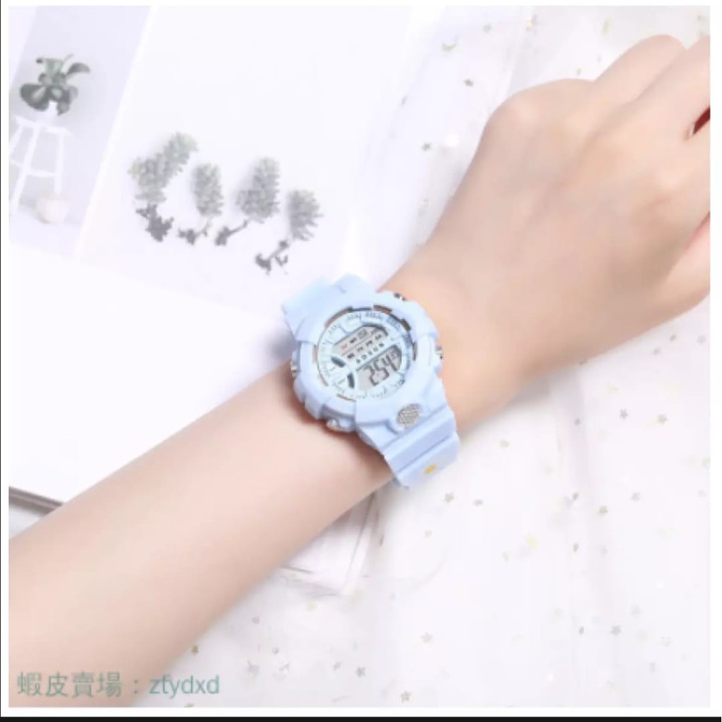 (BW)Jam Tangan Wanita Fashion Import Aosun Digital Bunga Bulat SS-19