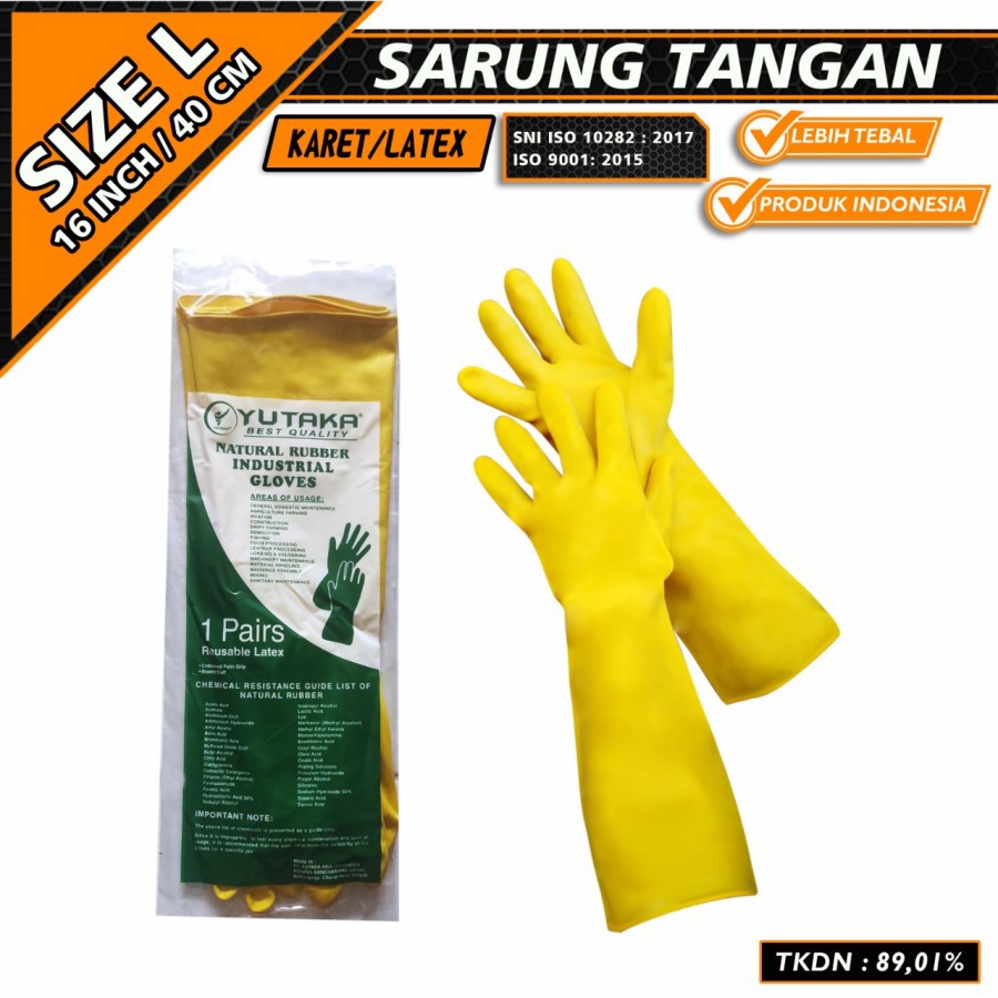 SARUNG TANGAN KARET LATEX LOBSTER INDUSTRIAL GLOVES TEBAL