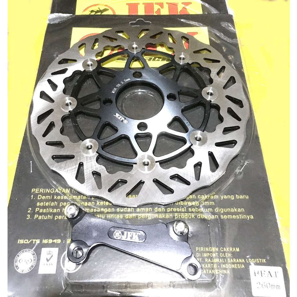 PIRINGAN BESAR 260MM VARIO 150 OLD-VARIO 125-GENIO-ALL BEAT-SCOOPY KARBU-SCOOPY F1-SPACY-VARIO TECNO 110-VARIO 110 F1 DISK CAKRAM DEPAN CNC JFK HONDA MATIC