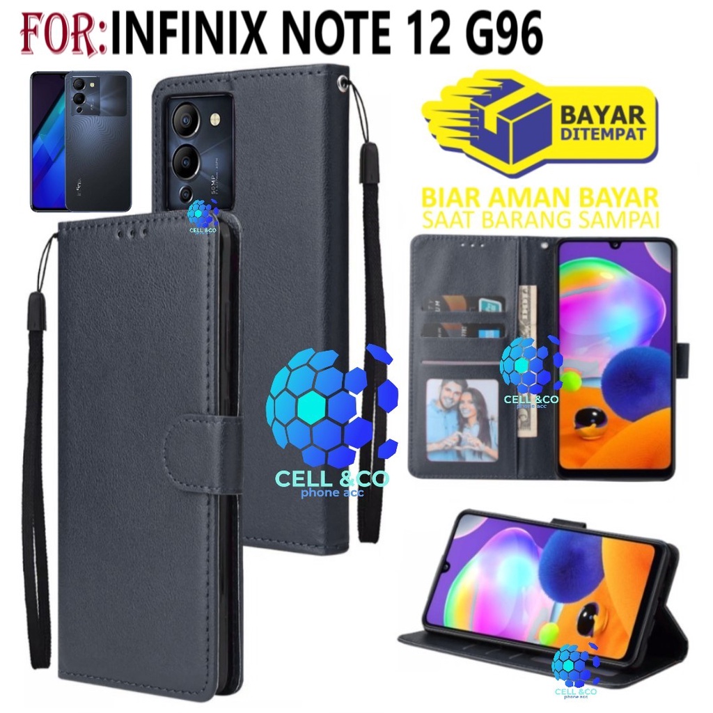 NEW INFINIX NOTE 12 G96 TERBARU CASE FLIP LEATHER WALLET PREMIUM FLIP CASE BUKA TUTUP KESING HP CASING FLIP CASE WALLET INFINIX NOTE 12 G96