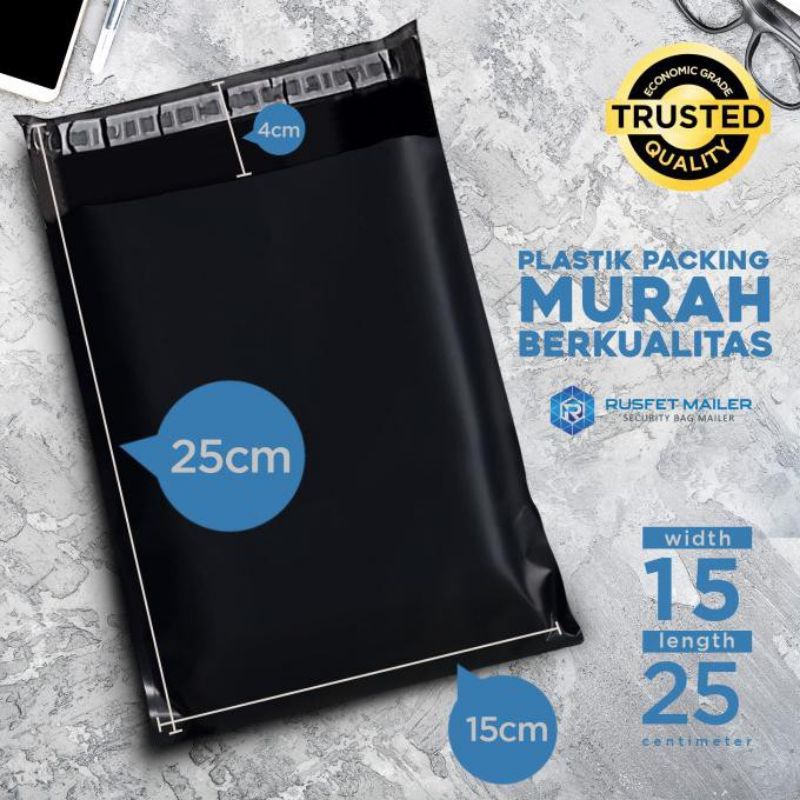 

Amplop packing plastik Polymailer kirim paket ols 15x25