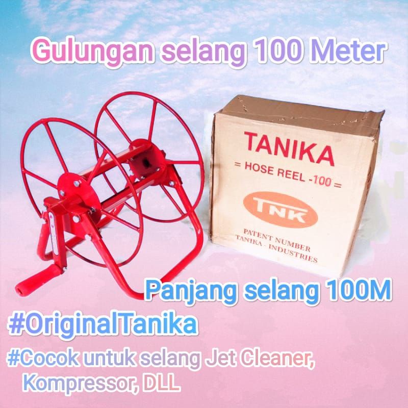 gulungan selang air / hose reel 100 M sanchin cuci motor mobil