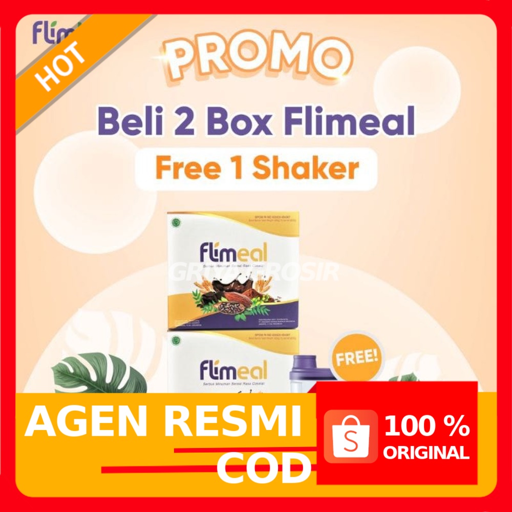 

FLIMEAL 1 BOX 12 SACHET MEAL REPLACEMENT MINUMAN SEREAL RASA COKELAT DIET