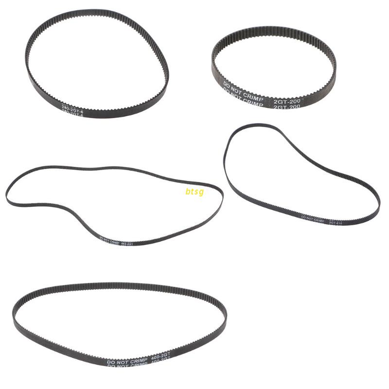 Btsg Timing Belt GT2 200 280 400 610 852mm 2GT 6mm Bahan Karet Untuk Bagian Printer 3D