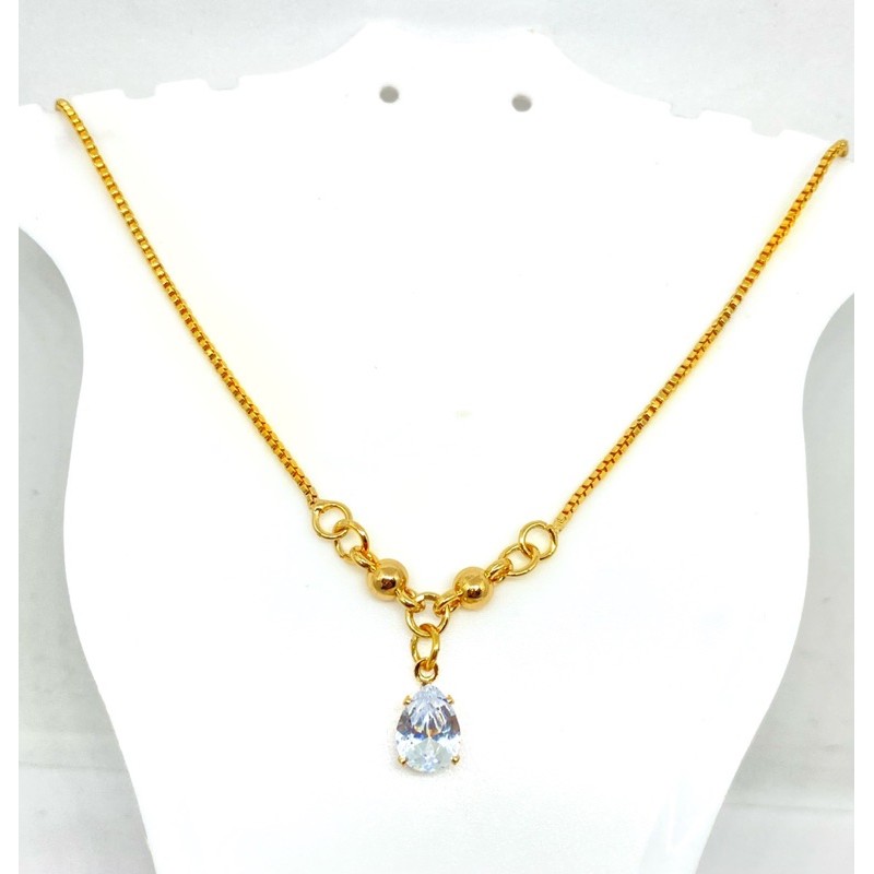 satu set kalung dan anting perhiasan lapis emas /perhiasan lapis emas