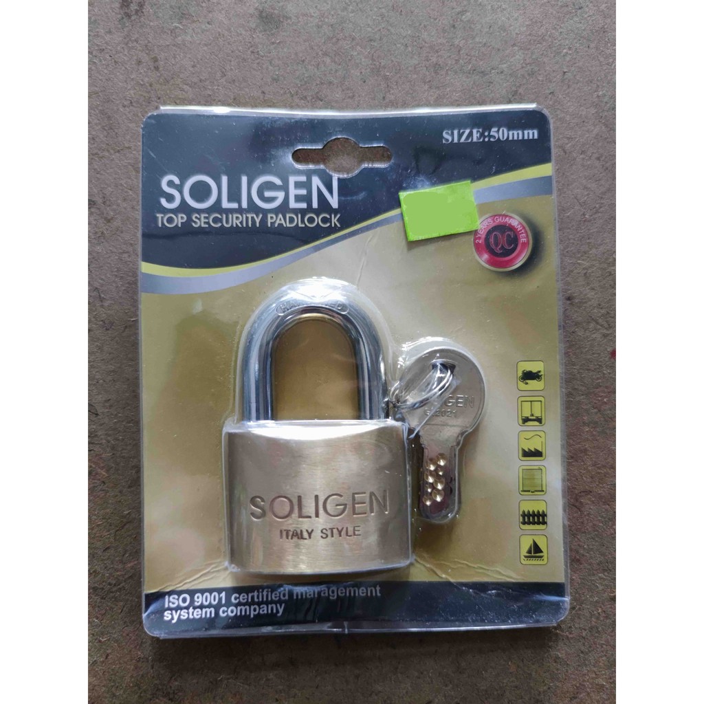 Gembok Soligen 50mm Leher Pendek