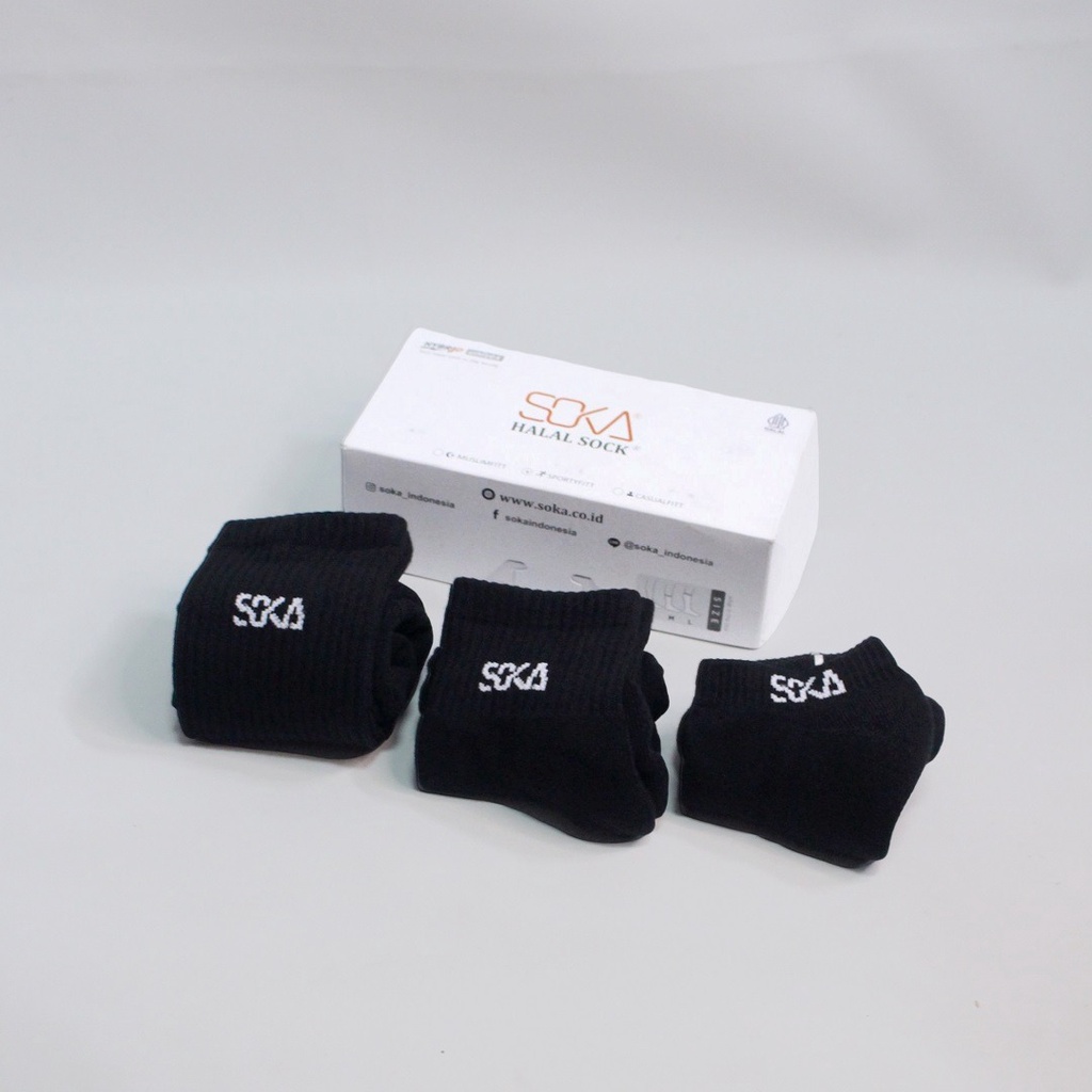 Soka Kaos Kaki Sport Olahraga 1 Box (3 pairs)