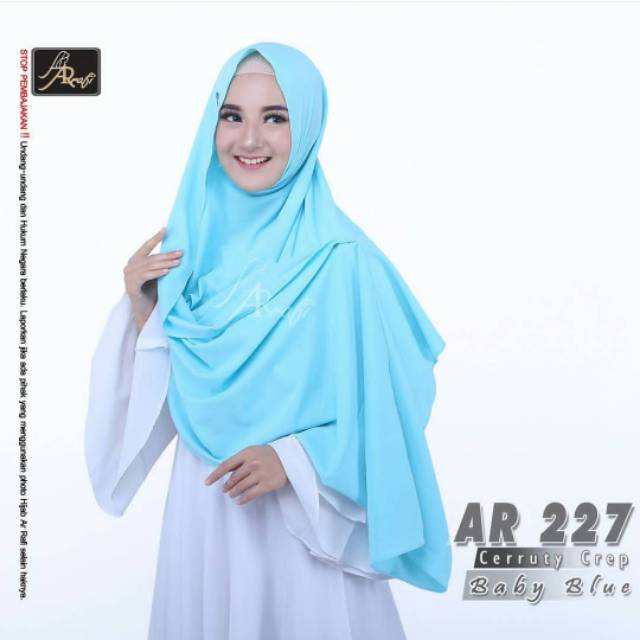 Hijab Arrafi Ar 227 bahan ceruty crep modal pastan nissa sabyan