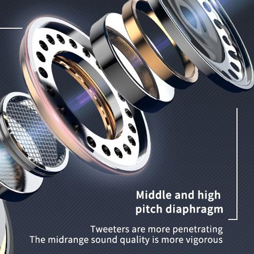 ♔ Basike Headset Gaming Handsfree Wired Earphone Hifi Extra Bass Android Audio In-Ear with Mic ☃