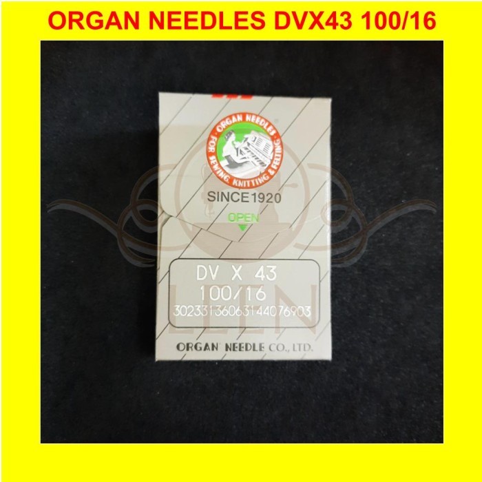 Jarum ORGAN DVx43 18 Overdeck DV X 43 Mesin Jahit Kam Kaos Bisban LEEN