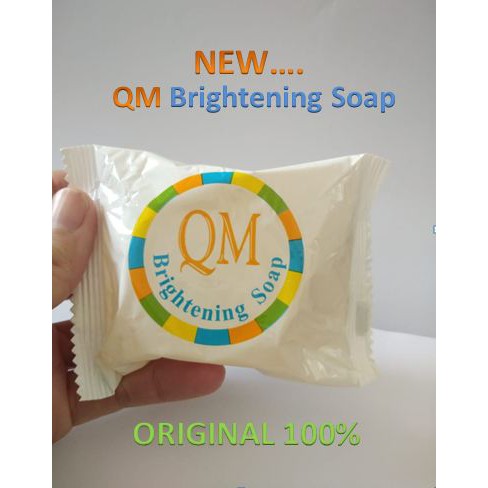 SABUN PEMUTIH WAJAH GLOWING PENGHILANG FLEK HITAM SABUN QM BRIGHTENING SOAP ORIGINAL BPOM