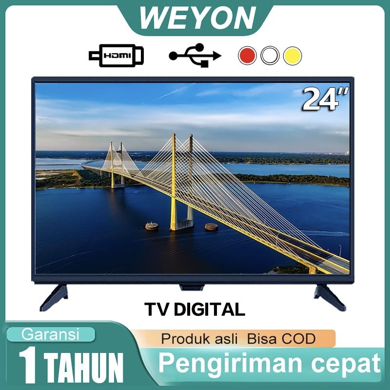 MEGA PROMO DIGITAL TV LED 24 Inch HD TV DIGITAL Support Input USB HDMI VGA