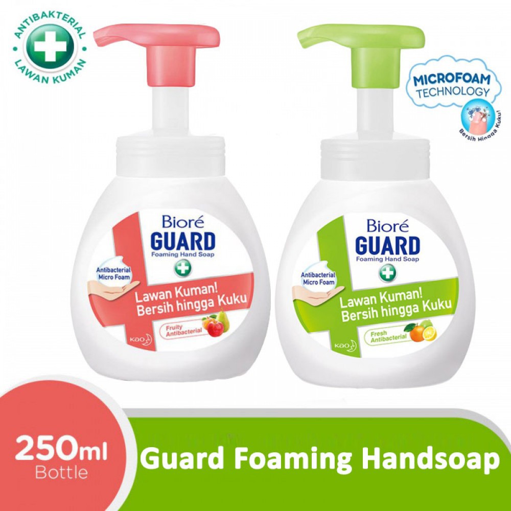 Biore Guard Foaming Hand Soap Antibacterial Pump 250ml - Fruity / Fresh