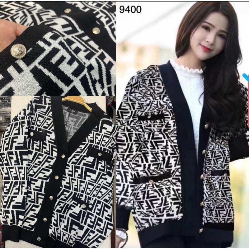 cardigan Fendi import/sweater wanita premium/cardigan import premium/sweter wanita premium/cardigan 