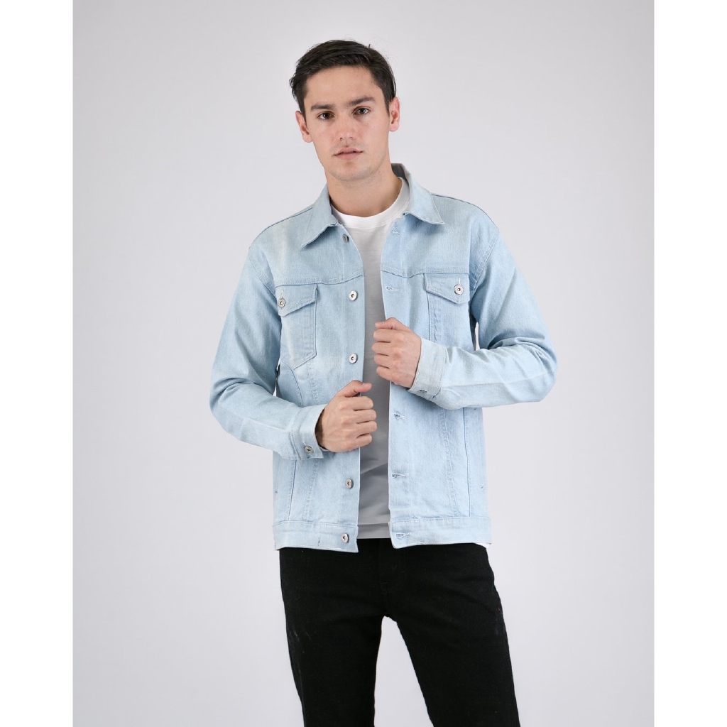 

LIVEHAF - Waze Denim Jacket Light Blue