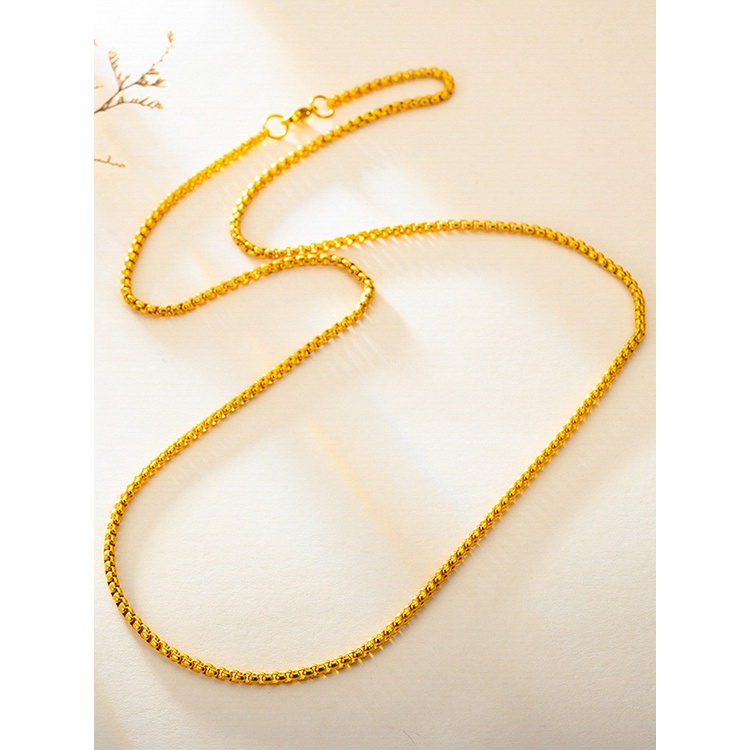 1pc Kalung Rantai Bahan Stainless Steel Untuk Pria / Wanita