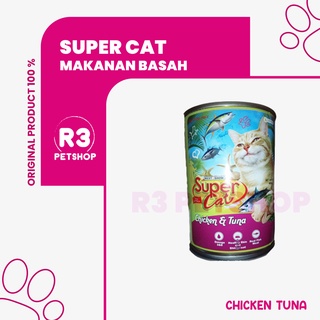 Makanan Kucing Basah Super Cat kaleng 400gr @1dus 24pcs (grab gosend)