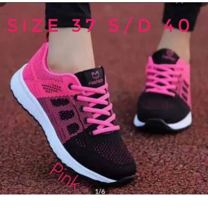 Tidak Diragukan.. Sepatu Kets Running Wanita Fashion Sport Olahraga Jogging Lari Spatu Cets Sneakers