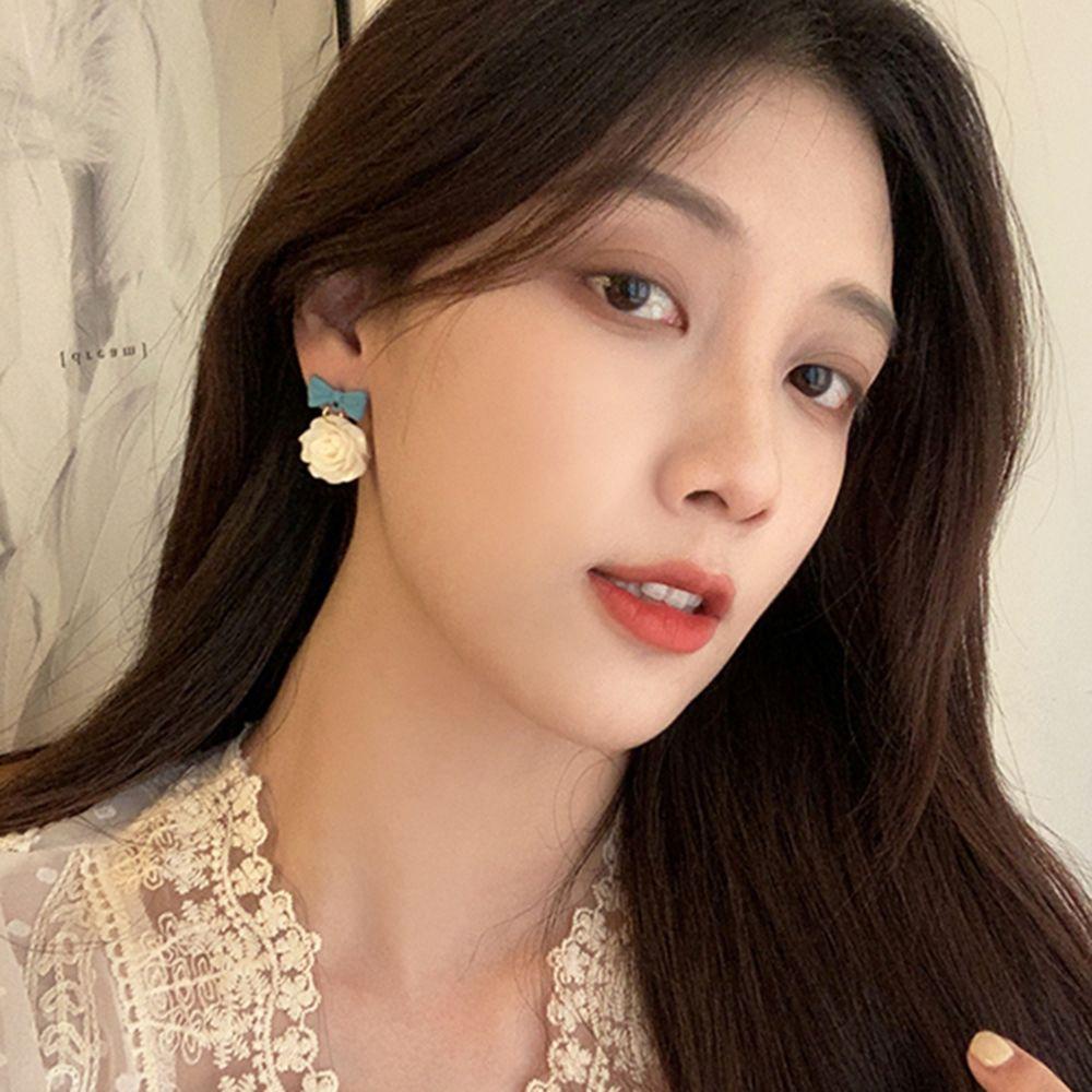 Mxbeauty Anting Wanita Fashion|Ikatan Simpul Biru Bunga Gadis Gaya Korea