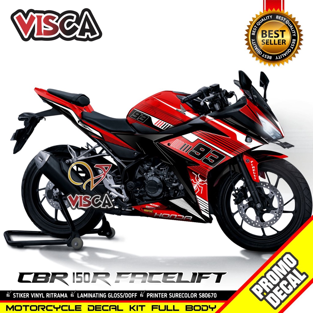 Decal CBR 150R Facelift Full Body Stiker CBR 150R Facelift Full Body Striping CBR 150R Facelift Full