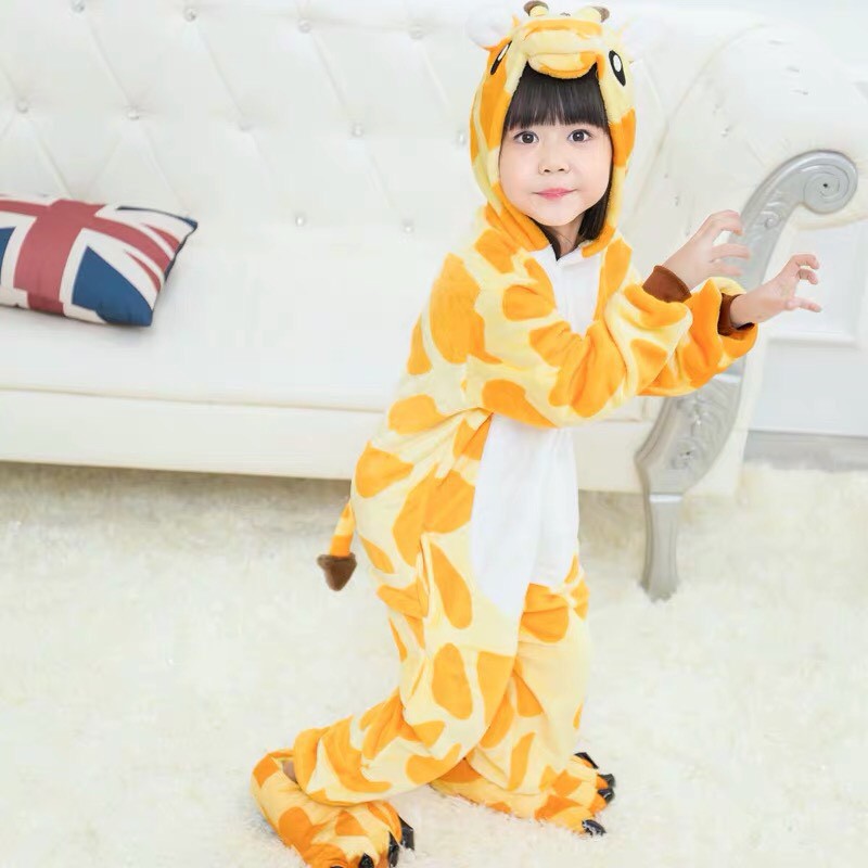 KOSTUM ONESIE JERAPAH GIRAFFE COSPLAY PIYAMA ANAK