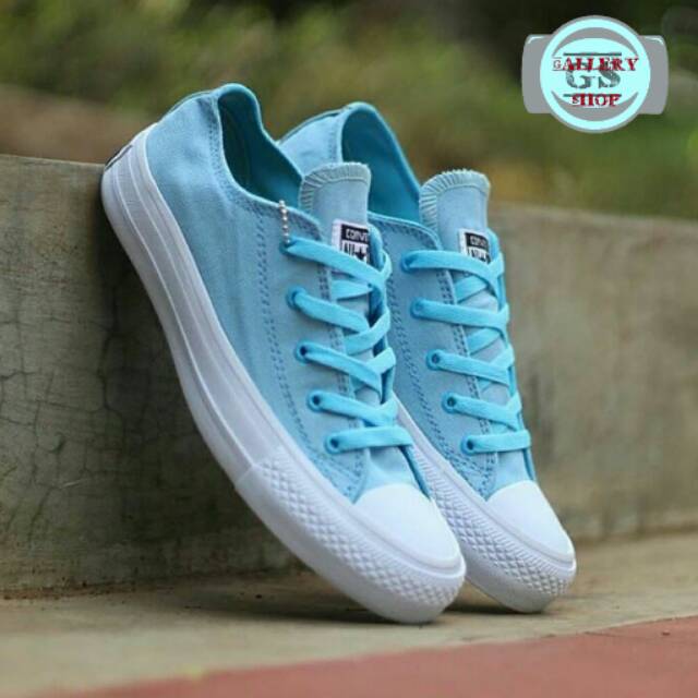 Sepatu Converse Chuck Taylor CT Ice Blue Cewek Cowok Sneakers Keren Murah