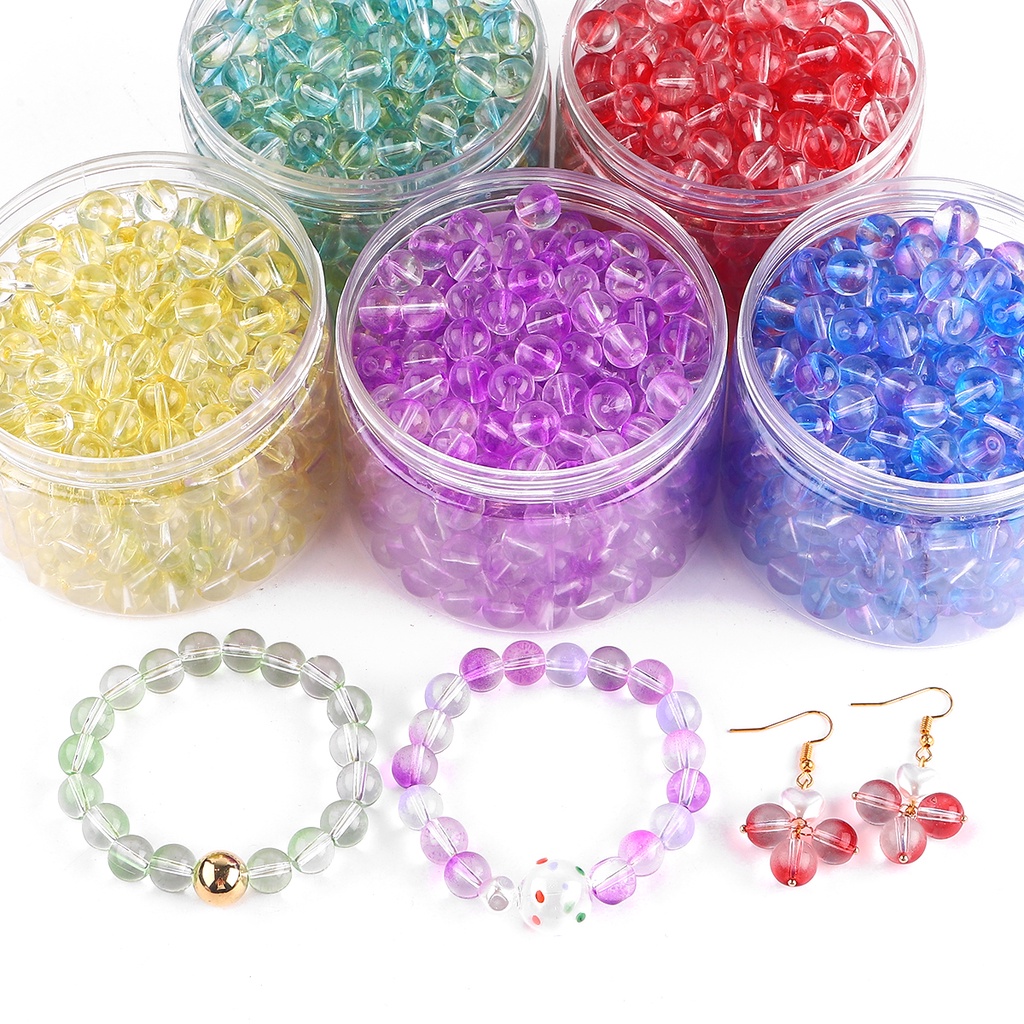 Clearance Special 25 10mm clear glass beads for making jewelry bracelets and necklaces