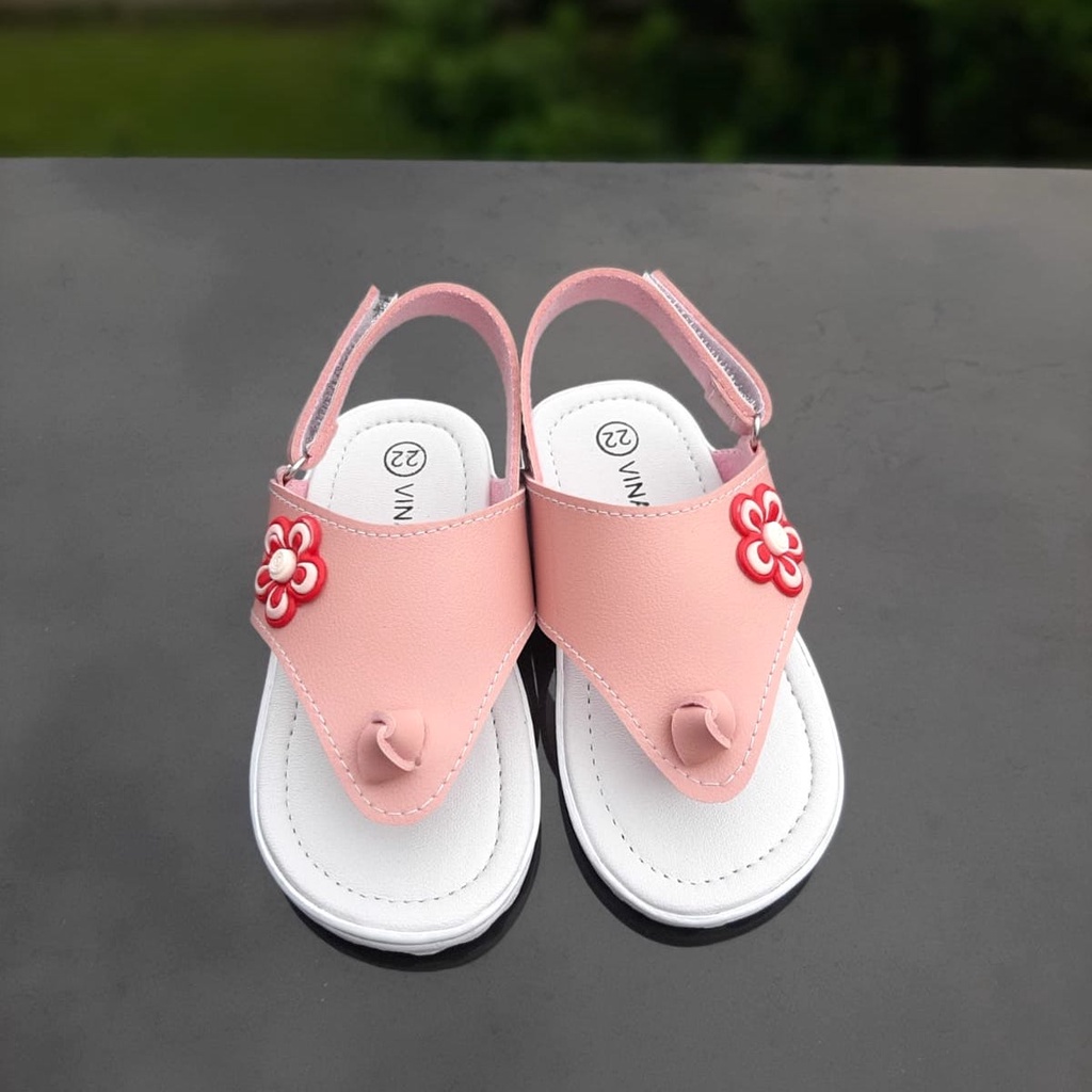 TOKOERS Sandal Tali Anak Perempuan Model Jepit Back Strap Velcro - BB01 VINANDOZ Original