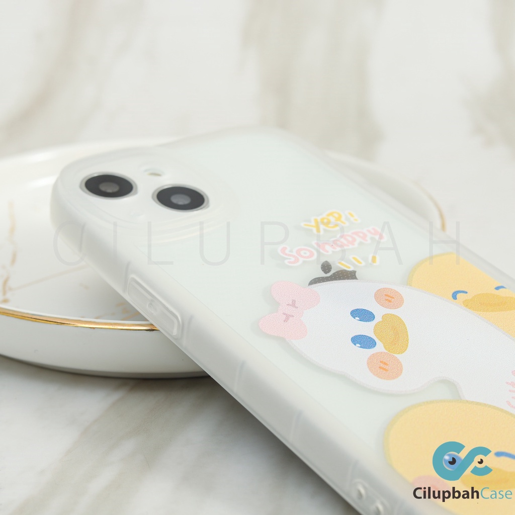 Cute Cartoon Duck Full Lenscover Case For iPhone 7 8 SE 7+ 8+ X XR XS 11 12 13 Mini Pro Max