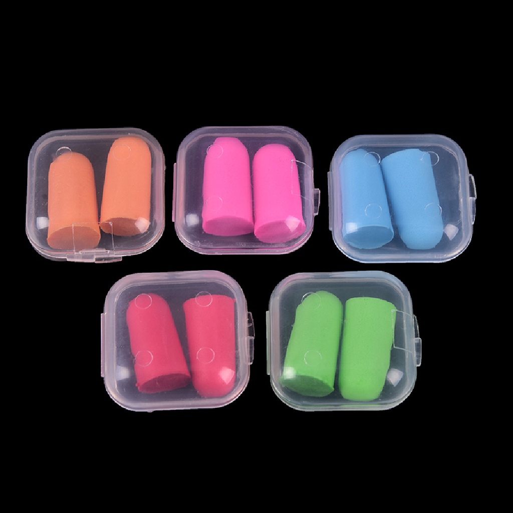 1 Set / 2pcs Earplugs Pelindung Pendengaran Bahan Memory Foam Lembut Untuk Tidur