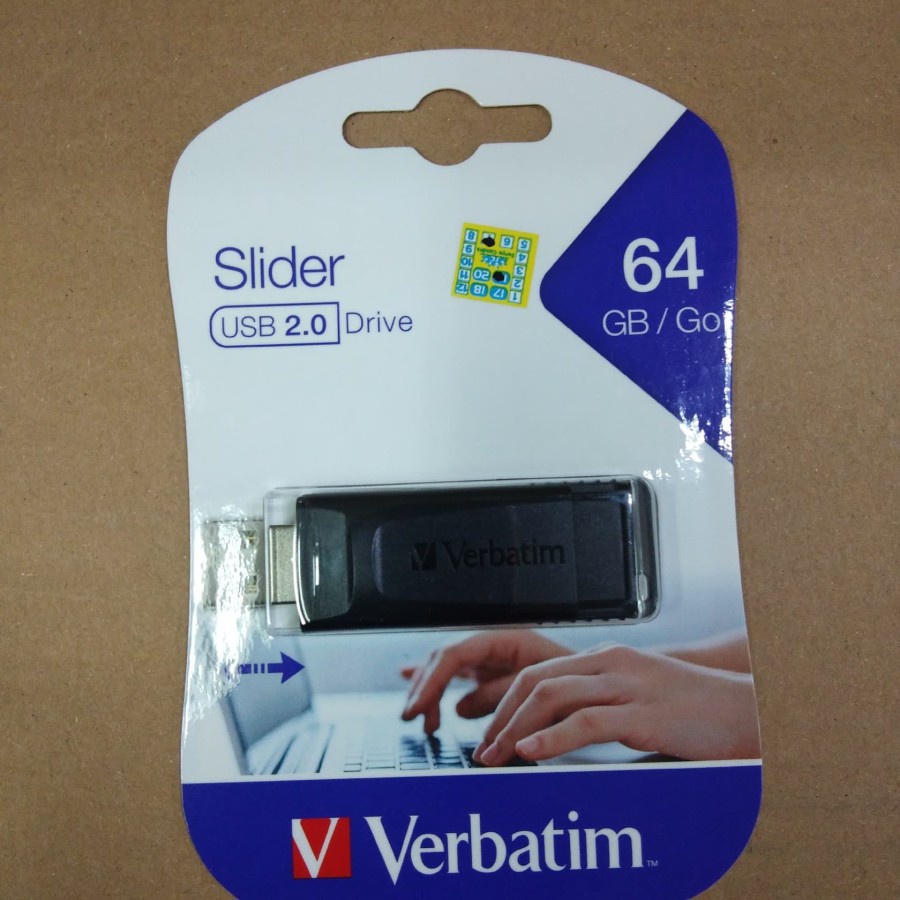 Verbatim Flashdisk 16GB 32GB 64GB USB 2.0 Slider Garansi Resmi