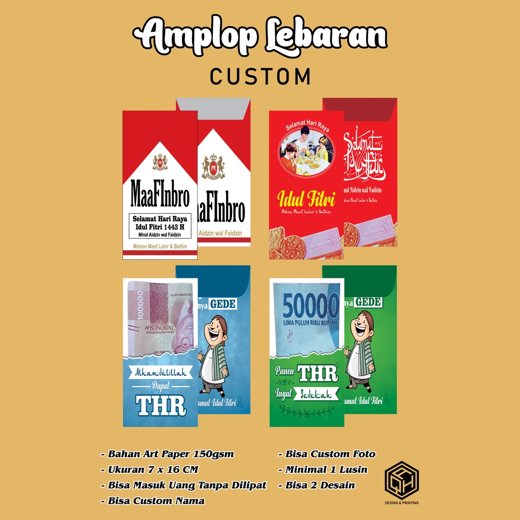 

AQHPRINTING - AMPLOP LEBARAN IDUL FITRI CUSTOM