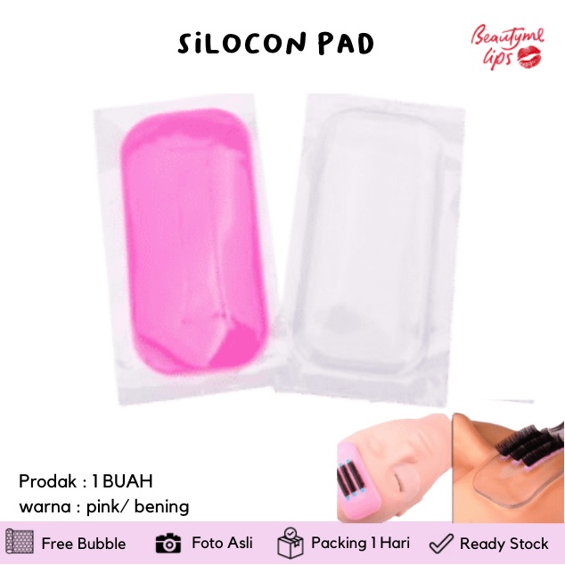 Navina pink silicone transparan bulu mata maskara silikon tebal pad