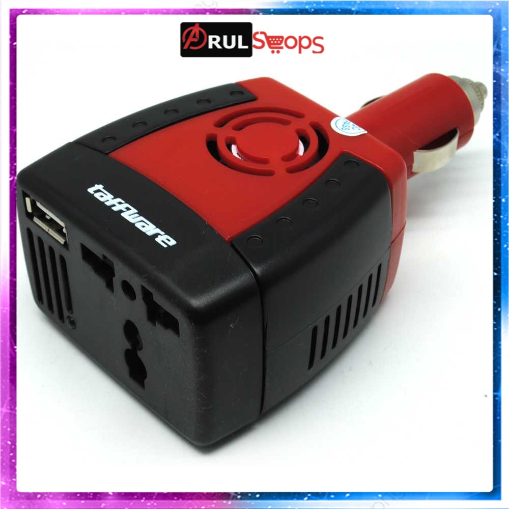 Taffware Power Car Inverter 150W 220V AC EU Plug 5V USB Charger T150W