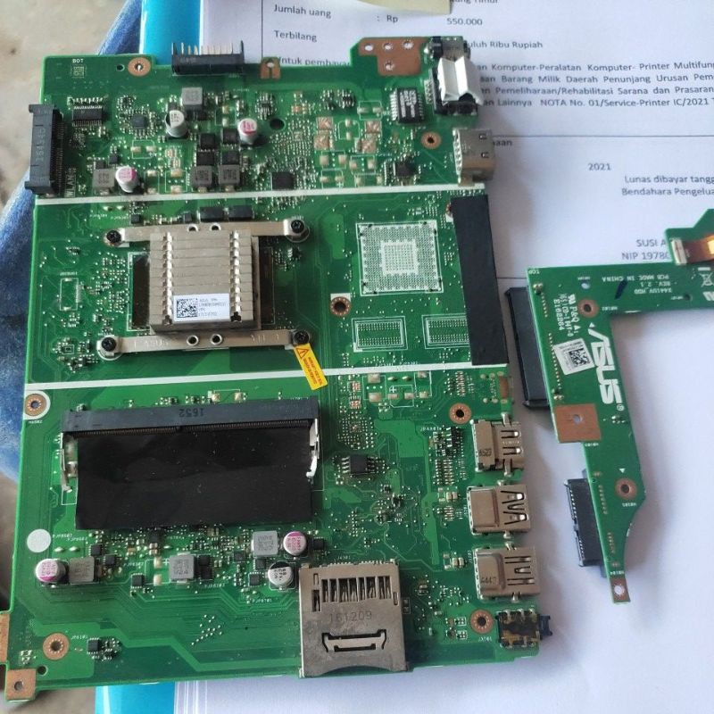 motherboard Asus x441uv rusak
