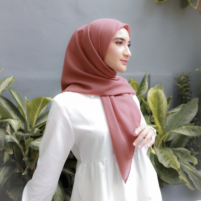 polycotton plainhijab jahit tepi / square premium 100k get 5