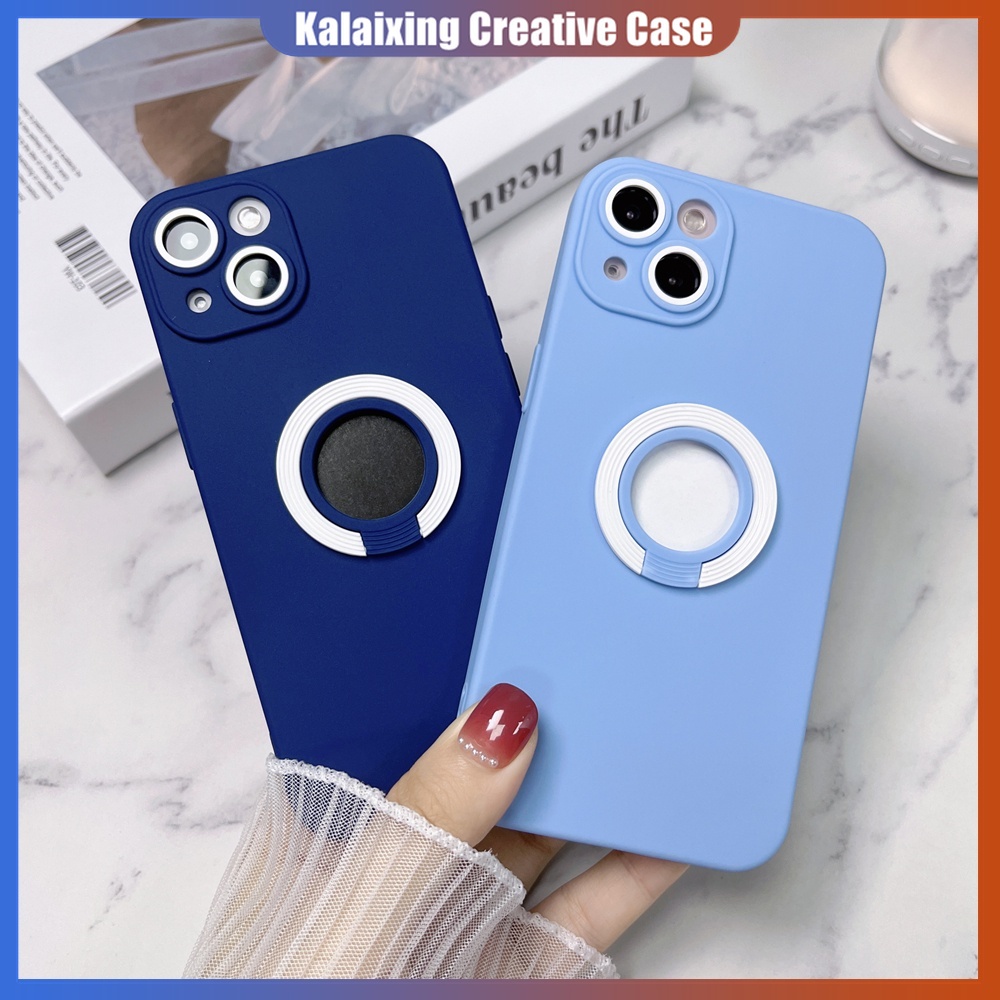 Soft Case Warna Macaron Dengan Holder Invisible Untuk iPhone 13 Pro Max 12 Pro 11 Pro Max X Xs Max Xr