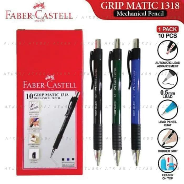 

Pensil mekanik grip matic fabercastell 0.5mm