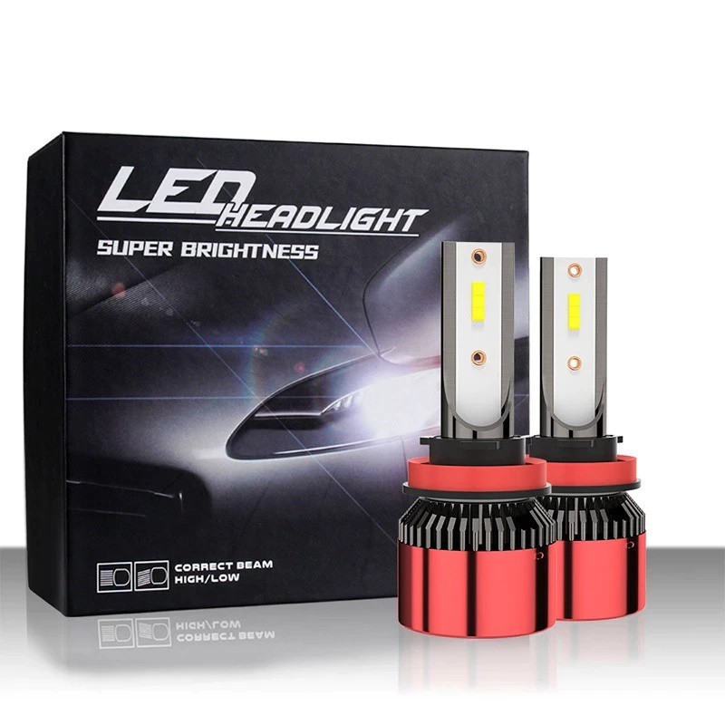 Lampu Led Mobil H4 S6 Mini 50 watt 8000 Lumens superbright white LED h4 compact model 2 pcs sepasang