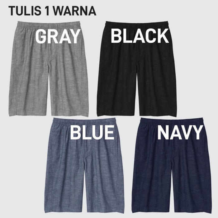 UNIQLO CELANA PENDEK RELAX KATUN RINGAN COTTON SHORTS PRIA JASTIP - SLUB, M