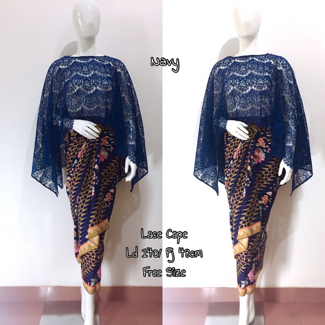 Cape Lace/rok lilit batik/atasan wanita/outer wanita