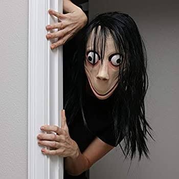 Topeng Hantu Jepang MOMO Halloween Scary Ghost Mask Halowen Cosplay