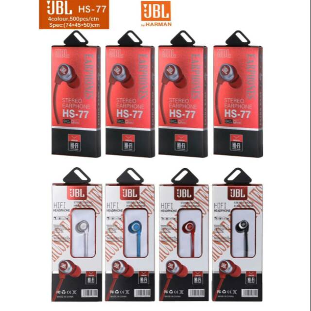 HEADSET/EARPHONE JBL STEREO EARPHONE HS-77