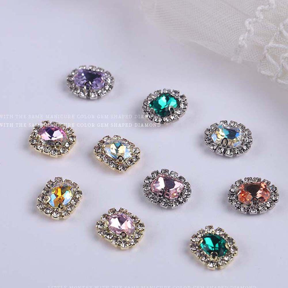 Mxbeauty Nail Art Rhinestones Fashion Pesona Kuku Halus Manikur Aksesoris Kuku Permata Perhiasan Kristal Mengkilap lotus