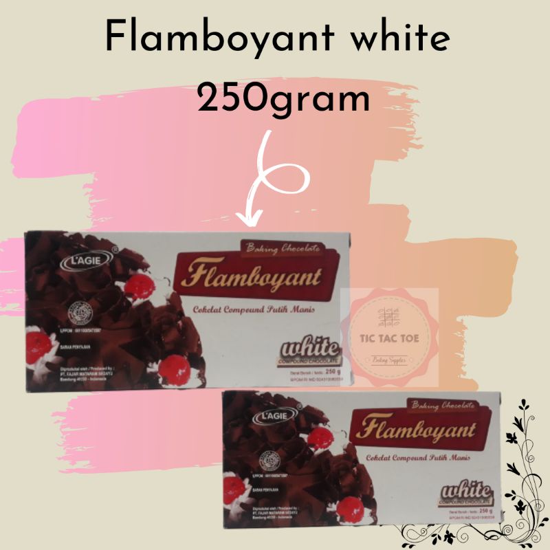 coklat flamboyant putih /flamboyant white / coklat batang flamboyant putih 250gr